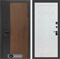 Входная дверь с терморазрывом Айслаб №12 - Белое дерево для частного загородного дома и дачи 31455