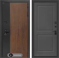 Входная дверь с терморазрывом Айслаб №11 - Графит софт для частного загородного дома и дачи 31458