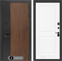 Входная дверь с терморазрывом Айслаб №11 - Белый софт для частного загородного дома и дачи 31459