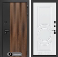 Входная дверь с терморазрывом Айслаб №23 - Белый софт для частного загородного дома и дачи 31469