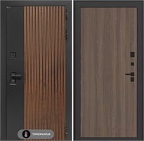 Входная дверь с терморазрывом Айслаб №05 - Ясень темный для частного загородного дома и дачи 31490