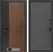 Входная дверь с терморазрывом Айслаб №24 - Графит софт для частного загородного дома и дачи 31493