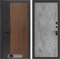 Входная дверь с терморазрывом Айслаб №24 - Бетон светлый для частного загородного дома и дачи 31494