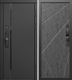 {{productViewItem.photos[photoViewList.activeNavIndex].Alt || productViewItem.photos[photoViewList.activeNavIndex].Description || 'Входная дверь Урбан Блэк с умным замком - Лучи Бетон темный для установки в квартиру'}}