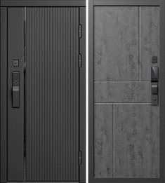 {{productViewItem.photos[photoViewList.activeNavIndex].Alt || productViewItem.photos[photoViewList.activeNavIndex].Description || 'Входная дверь Урбан Блэк с умным замком - Горизонт Бетон темный для установки в квартиру'}}