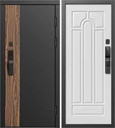 {{productViewItem.photos[photoViewList.activeNavIndex].Alt || productViewItem.photos[photoViewList.activeNavIndex].Description || 'Входная дверь Вектор с умным замком - Арка Белое дерево для установки в квартиру'}}