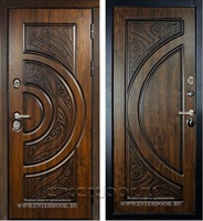 Входная металлическая дверь Сударь Прага (Дуб тёмный Винорит)