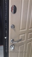 Входная металлическая дверь Лекс Гладиатор 3К Винорит Дуб белёный (панель №28)