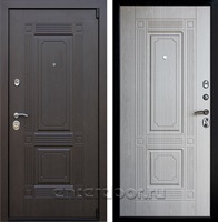 Входная металлическая дверь АСД Викинг (Венге / Беленый дуб)