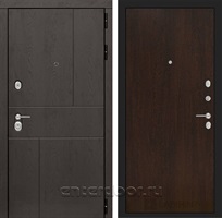 Входная металлическая дверь Лабиринт Урбан 5 (Дуб горький шоколад / Венге)