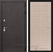 Входная металлическая дверь Лабиринт Урбан 4 (Дуб горький шоколад / Дуб беленый)