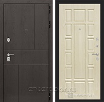 Входная металлическая дверь Лабиринт Урбан 12 (Дуб горький шоколад / Дуб беленый)