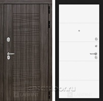 Входная металлическая дверь Лабиринт Сканди 13 (Дарк Грей / Белый софт)