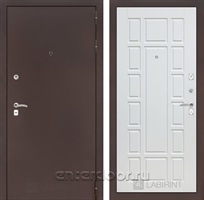 Входная дверь Лабиринт Классик 12 (Антик медный / Белое дерево)