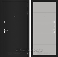 Входная дверь Лабиринт Классик 13 (Шагрень черная / Грей софт)