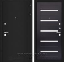 Входная металлическая дверь Лабиринт Классик 1 (Шагрень черная / Венге)