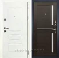 Входная металлическая дверь Лекс Сенатор 3К Шагрень белая Баджио (№50 Венге)