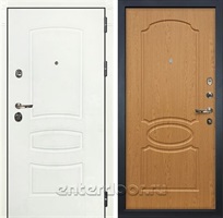 Входная дверь Лекс Сенатор 3К Шагрень белая (№15 Дуб натуральный)