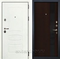 Входная дверь Лекс Сенатор 3К Шагрень белая Новита (№53 Венге)