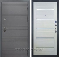 Входная дверь Лекс Сенатор 3К Софт графит Клеопатра-2 (№58 Дуб беленый)
