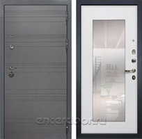 Входная дверь Лекс Сенатор 3К Софт графит с Зеркалом (№37 Ясень белый)