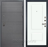 Входная дверь Лекс Сенатор 3К Софт графит Вероника-1 Шпон (№55 Эмаль Белая)