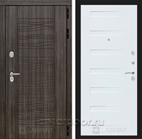Входная металлическая дверь Лабиринт Сканди 14 (Дарк Грей / Дуб кантри белый)