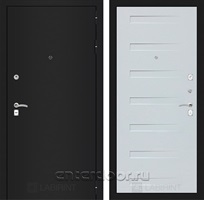 Входная дверь Лабиринт Классик 14 (Шагрень черная / Дуб кантри белый)