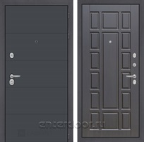 Входная металлическая дверь Лабиринт Арт 12 (Графит софт / Венге)