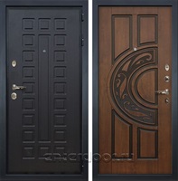 Входная металлическая дверь Лекс Гладиатор 3К Голден патина черная (панель №27)