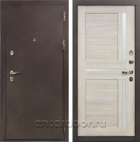 Входная металлическая дверь Лекс 5А Цезарь Баджио Ясень кремовый (панель №49)