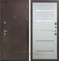 Входная металлическая дверь Лекс 5А Цезарь Клеопатра-2 Дуб беленый (панель №58)