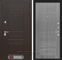 Входная металлическая дверь Лабиринт Мегаполис 6 (Венге / Сандал серый)
