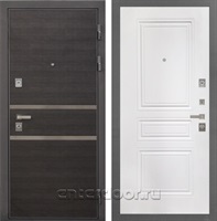 Входная металлическая дверь Интекрон Неаполь ФЛ-243-М (Лен Сильвер / Белый матовый)