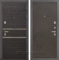 Входная металлическая дверь Интекрон Неаполь Лучи-М (Лен Сильвер / Венге распил кофе)