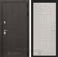 Входная металлическая дверь Лабиринт Урбан 15 (Дуб горький шоколад / Алмон 25)