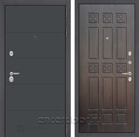 Входная металлическая дверь Лабиринт Арт 16 (Графит софт / Алмон 28)