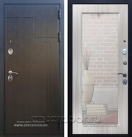 Входная дверь Армада Сидней с зеркалом Пастораль (Венге / Сандал белый)