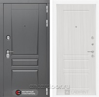 Входная металлическая дверь Лабиринт Платинум 3 (Альберо Грей / Сандал белый)