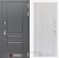 Входная металлическая дверь Лабиринт Платинум 6 (Альберо Грей / Сандал белый)