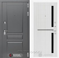 Входная металлическая дверь Лабиринт Платинум 2 (Альберо Грей / Сандал белый)