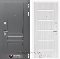 Входная металлическая дверь Лабиринт Платинум 1 (Альберо Грей / Сандал белый)