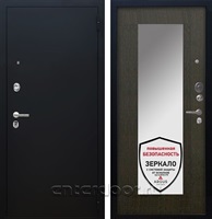 Входная металлическая дверь Аргус Люкс ПРО Милли с Зеркалом (Черный шелк / Венге)