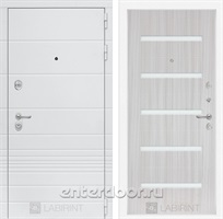 Входная металлическая дверь Лабиринт Трендо 1 (Белый камень / Сандал белый)