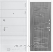 Входная металлическая дверь Лабиринт Трендо 6 (Белый камень / Сандал серый)