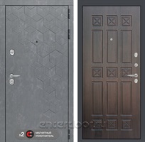 Входная металлическая дверь Лабиринт Бетон 16 (Бетон песочный / Алмон 28)