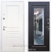 Входная металлическая дверь Армада Премиум Н с Зеркалом (Белый / Венге)