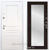 Входная металлическая дверь Армада Премиум Н Зеркало Пастораль (Белый / Венге)