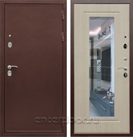 Входная металлическая дверь Армада 5А с зеркалом (Медный антик / Беленый дуб)