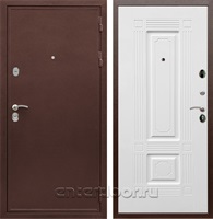 Входная дверь Армада Престиж ФЛ-2 (Медный антик / Белый силк сноу)